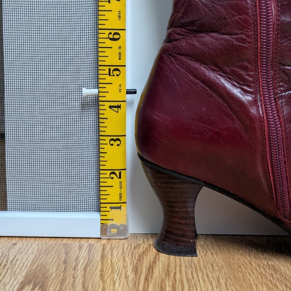 Miz Mooz Amelia Tall Leather Boots - Burgundy Wine - Size 39 (8.5/9) - Picture 5 of 11